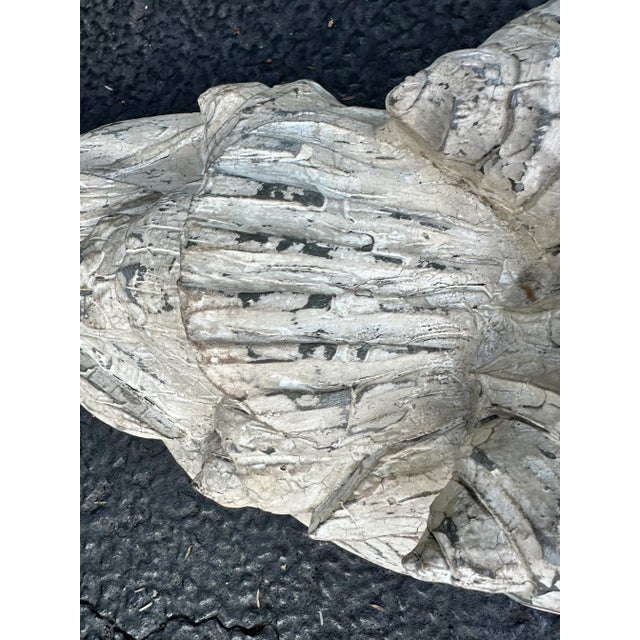 Alabaster Pair Large Plaster Faux Driftwood Architectural Festoons, Wall Mount Swags- Seashell Motif For Sale - Image 8 of 13