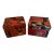 Kilim-Covered Stools With Inside Storage - Set of 2 For Sale