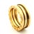 1990s Bulgari B.zero1 Three-Band Ring in 18k Yellow Gold, Size 7.5 For Sale - Image 9 of 11