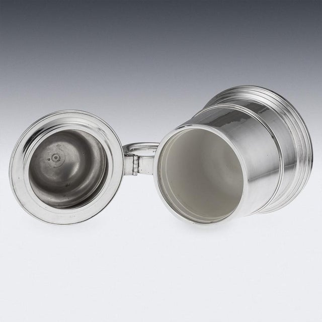 Silver Vintage Italian Silver Plated Lidded Tankard Ice Bucket, 1970 For Sale - Image 8 of 15