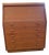 1960s Danish Modern Dyrlund Teak Drop-Front Secretary Desk & Vanity For Sale