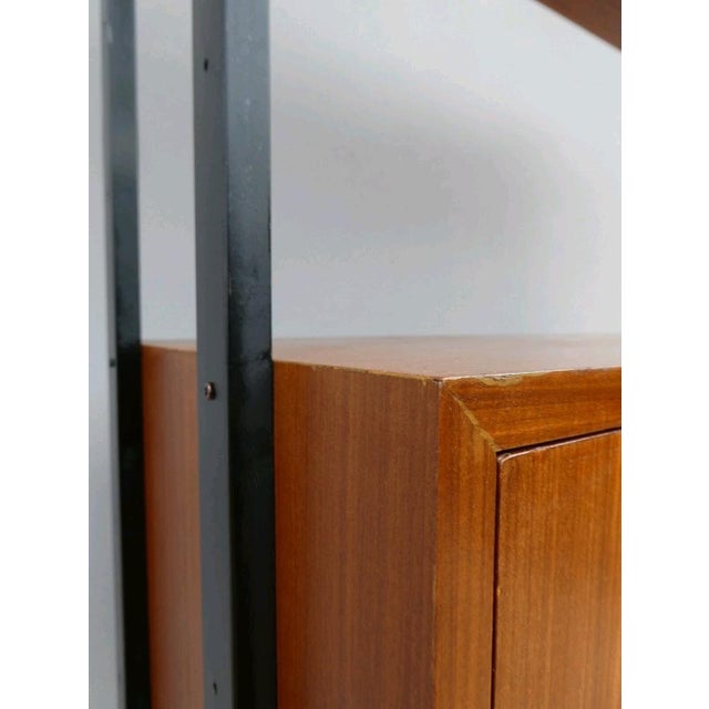 Swedish Bookcase with Iron Structure, 1970s For Sale - Image 4 of 9