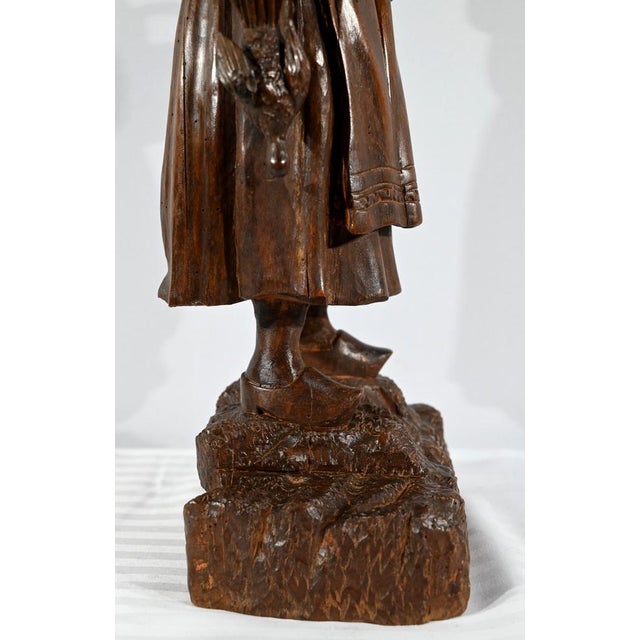 Breton Woman Returning from Market, Late 1800s, Beech For Sale - Image 18 of 18