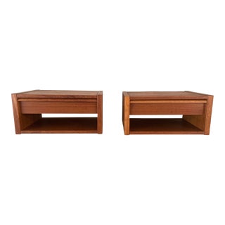Jesper Danish Modern Teak Floating Nightstands For Sale