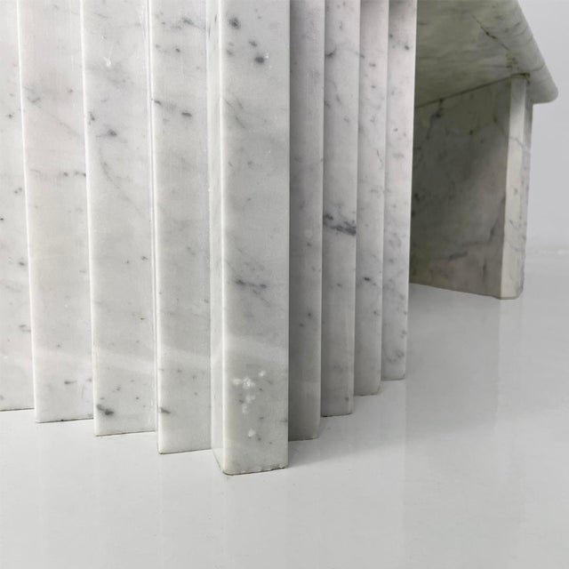 Italian Modern Rectangular Coffe Table in White Marble by Carlo Scarpa, 1980s, 1970s For Sale - Image 18 of 18