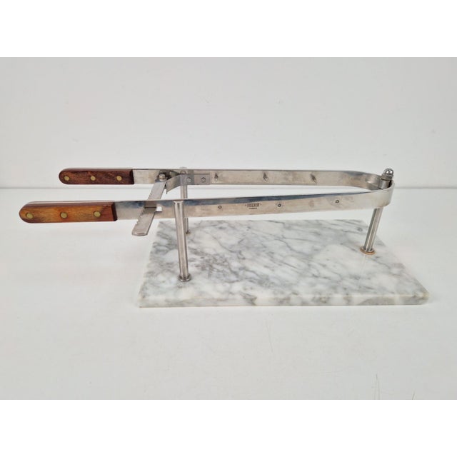 1950s Vintage Ham Holder with Marble Base from Fisher, France, 1970s For Sale - Image 5 of 10