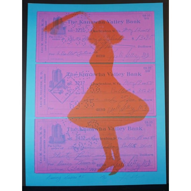 1980s Joanne Seltzer "Dance Lesson #5" Modern Figurative Signed and Numbered Lithograph For Sale - Image 4 of 4