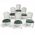 Set of Six Neoclassical Painted Swedish Chairs With Caned Backs & Mohair Seats For Sale In Dallas - Image 6 of 16