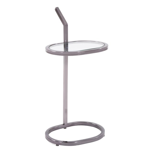 Oval Stainless Steel Drink Table For Sale