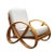 Three-strand full pretzel arm living room set featuring a 3-seat sectional sofa, a settee, lounge chair, ottoman, and two...