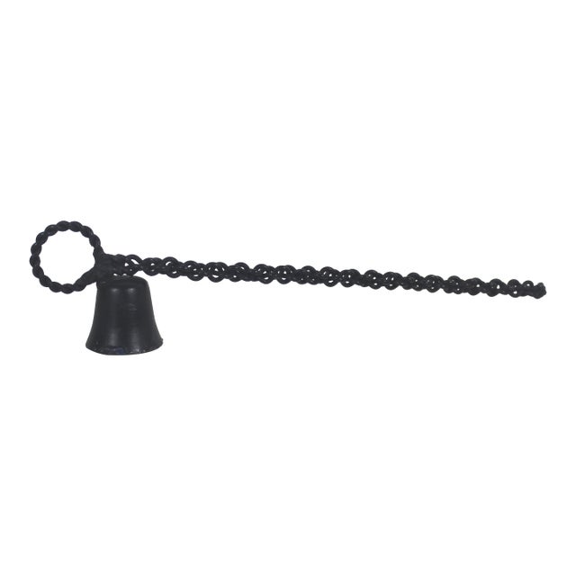 Vintage Black Candle Snuffer, Twisted Handle For Sale