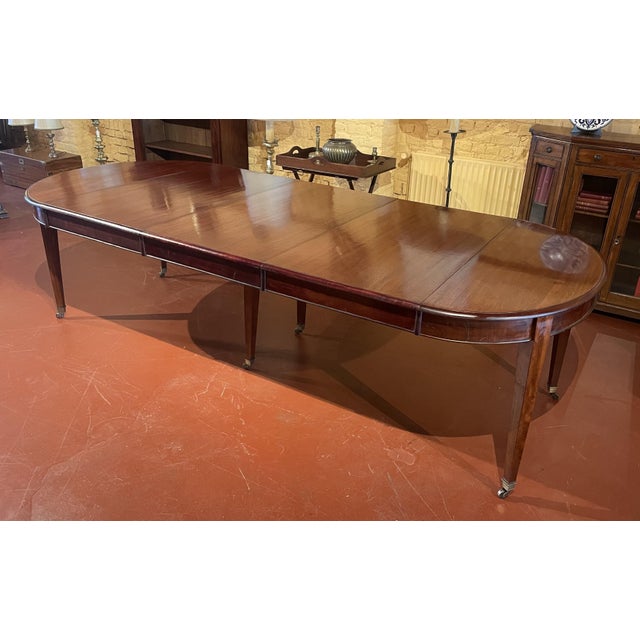 Louis XVI Style Extendable Mahogany Dining Table with Frieze, 19th Century For Sale - Image 15 of 15
