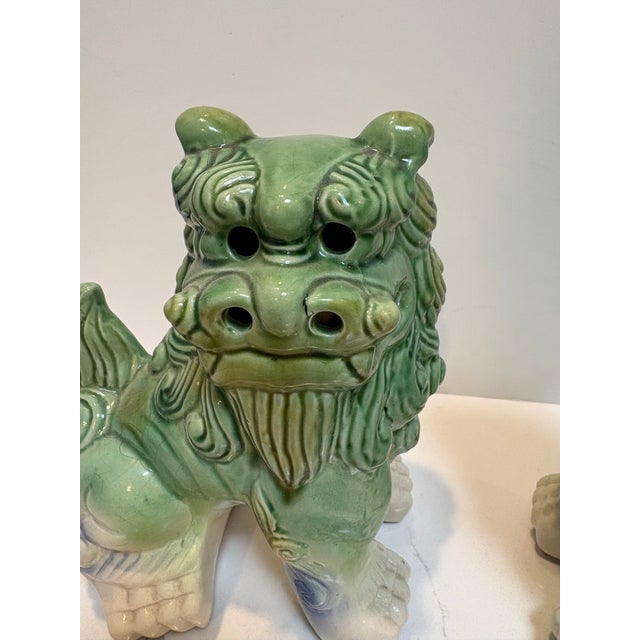 Vintage Chinoiserie Foo Dogs - A Pair For Sale - Image 4 of 12