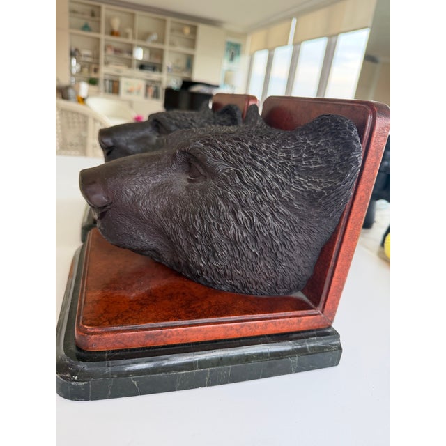 Mid 20th Century Vintage Bear Bookends by Maitland-Smith For Sale - Image 5 of 10