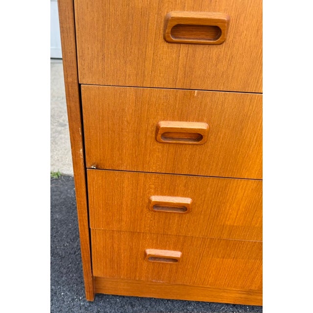 Mid Century Modern Teak Roll Top Cylinder Desk For Sale - Image 4 of 9