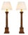 Neoclassical Wooden Fluted Column Table Lamps, 1960s, Set of 2 For Sale