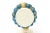 2010s Set of 3 Jeweler Custom Made Beaded Blue Sapphire Agate Gold Ball Bracelets For Sale - Image 5 of 10