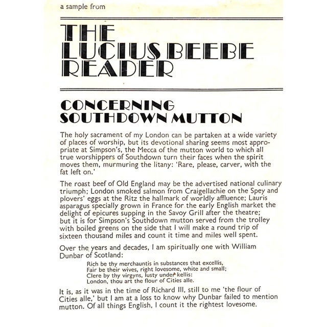 "The Lucius Beebe Reader" 1969 Clegg, Charles and Emrich, Duncan For Sale - Image 4 of 7