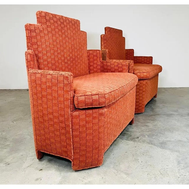 Art-Deco Style Double Wide Skyscraper End or Easy Chairs After Paul T. Frankl For Sale In Philadelphia - Image 6 of 10