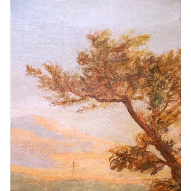 Green 18th Century French Provincial Farmyard Painting With Roosters and Hens For Sale - Image 8 of 9