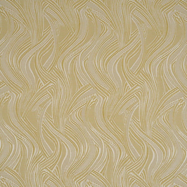 Traditional Schumacher Quilted Waves Indoor/Outdoor Fabric In Chartreuse For Sale - Image 3 of 6