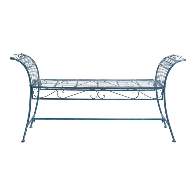 Hadley Bench - Mossy Blue For Sale