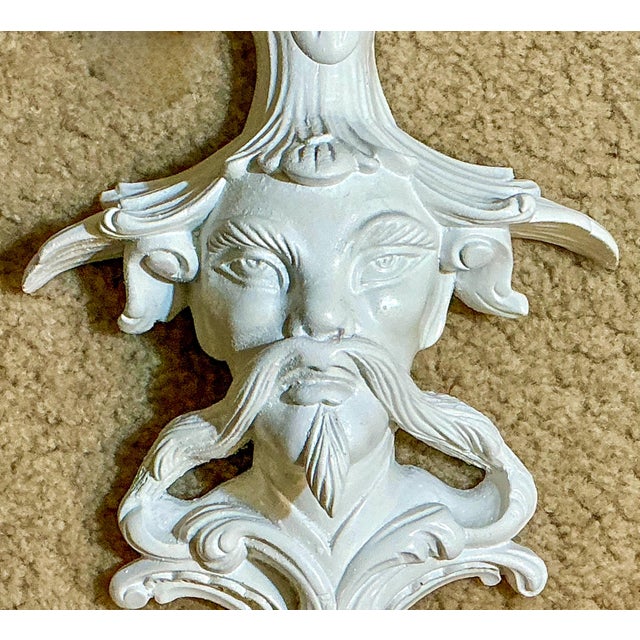 Chinoiserie Blanc De Chine Chinese Export Style Chinoiserie Ancestral Wall Brackets - Pair For Sale - Image 3 of 6