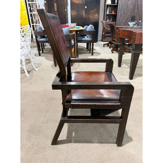 House of Mercier Leather Game Table With Two Chairs For Sale - Image 12 of 12