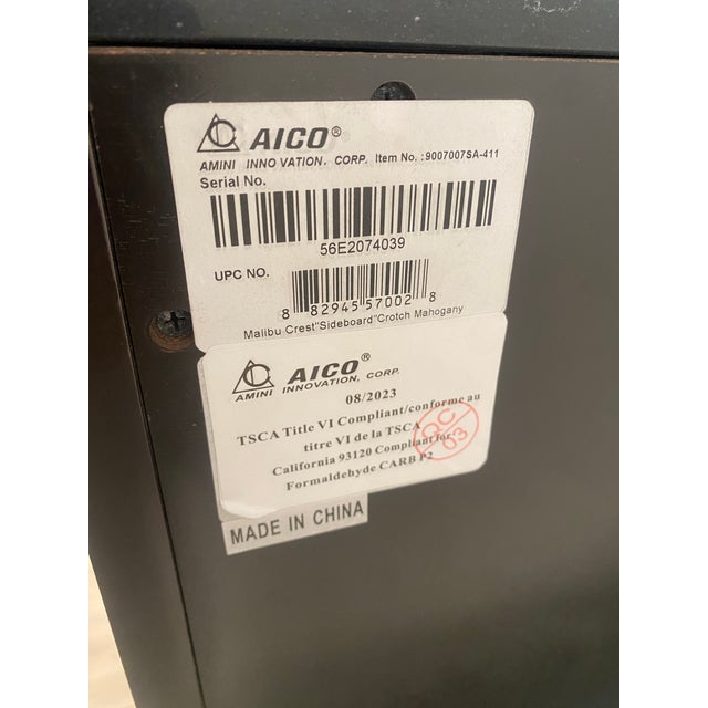 Malibu Crest by Aico Furniture Crotch Mahogany Finish For Sale - Image 10 of 12