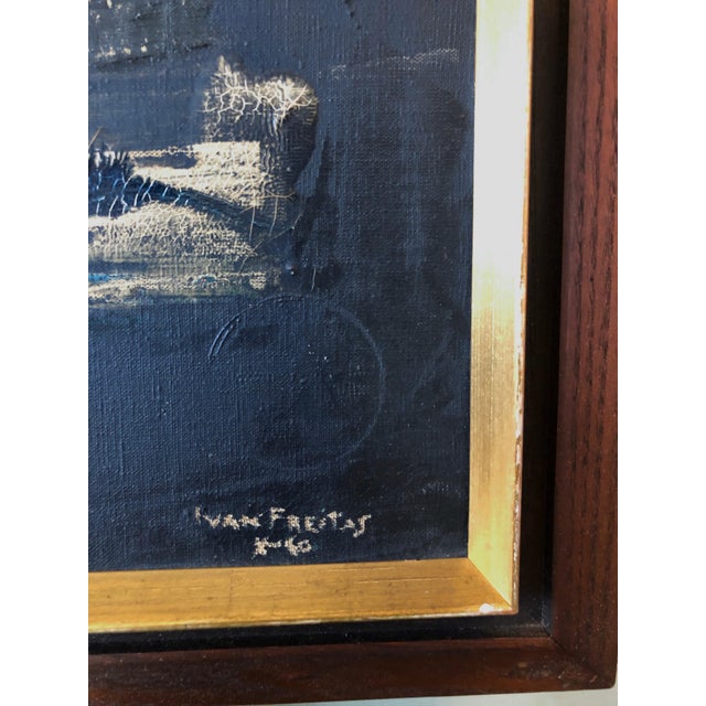 Ivan Freitas, Brazilian Modernist Abstract Oil Painting Latin American Expressionist Concreta, c.1960 For Sale - Image 9 of 15