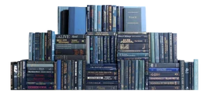 Decorative Books - Denim Book Wall - Set of 100 Blue Books