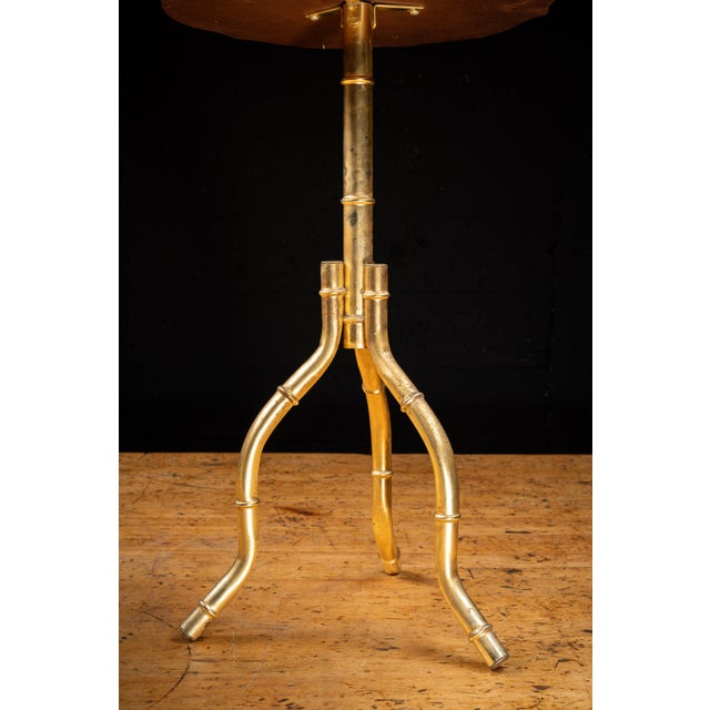 Mid 20th Century Pair of After-Maison Bagues Faux Bamboo Side Tables With Magazine Rack For Sale - Image 13 of 16