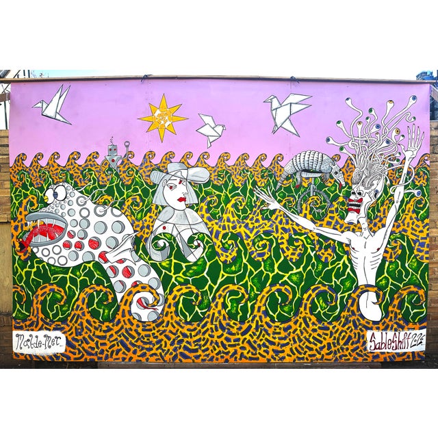 Monumental Triptych “Mal De Mer” by Sableshift, 2026 (11' W X 8' H Original Painting) For Sale - Image 13 of 15