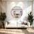 Wood Johann Round Beveled Mirror For Sale - Image 7 of 9