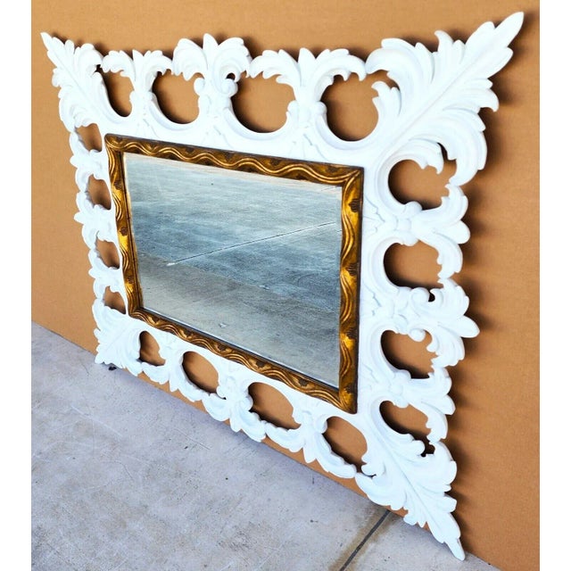 French Carved Wood Mirror by Harrison & Gil For Sale - Image 3 of 12
