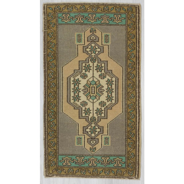 1960s Turkish Mini Konya Rug For Sale - Image 4 of 4