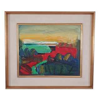 Jonne Bergström, Landscape by the Atelier, 1960s, Oil on Canvas For Sale
