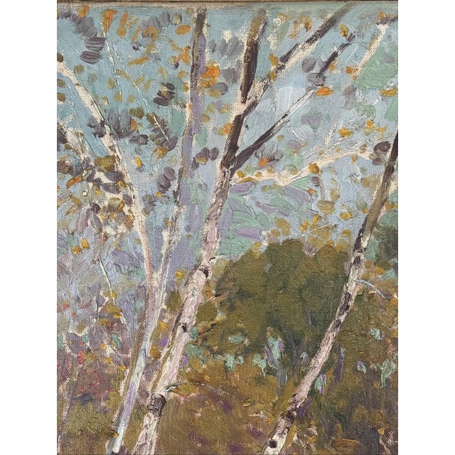 Anthony Thieme "Bridge in Autumn" Oil Painting For Sale In Wichita - Image 6 of 8