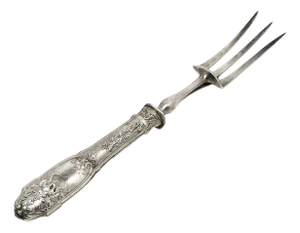 Clasicisst Silver Roast Fork, France, 1880s