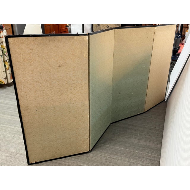 Japanese Byobu Folding Screen, Mid 20th Century For Sale - Image 4 of 12