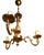 Vintage Louis XV French Bronze Three Branch Chandelier, 1970s For Sale