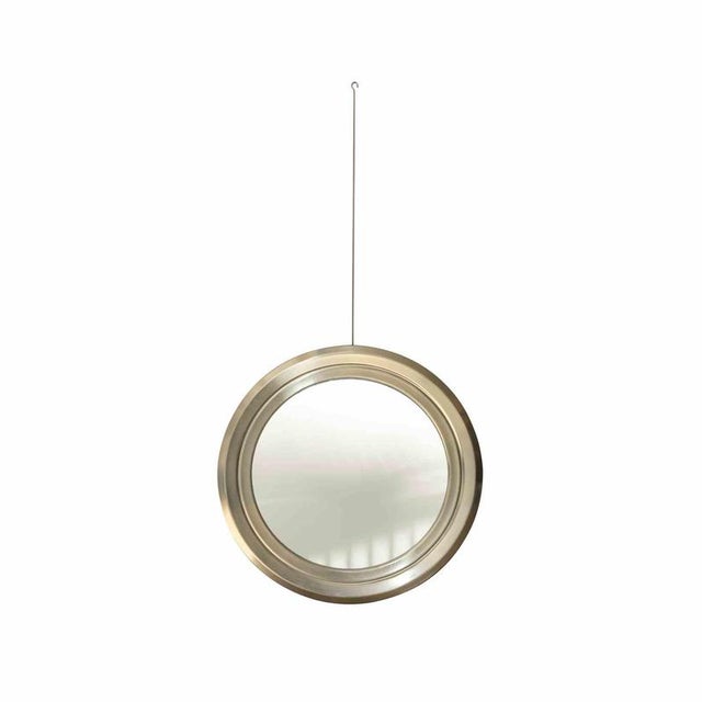 Vintage Wall Mirror in Metal and Glass by Gianni Moscatelli, 1970s For Sale - Image 3 of 8