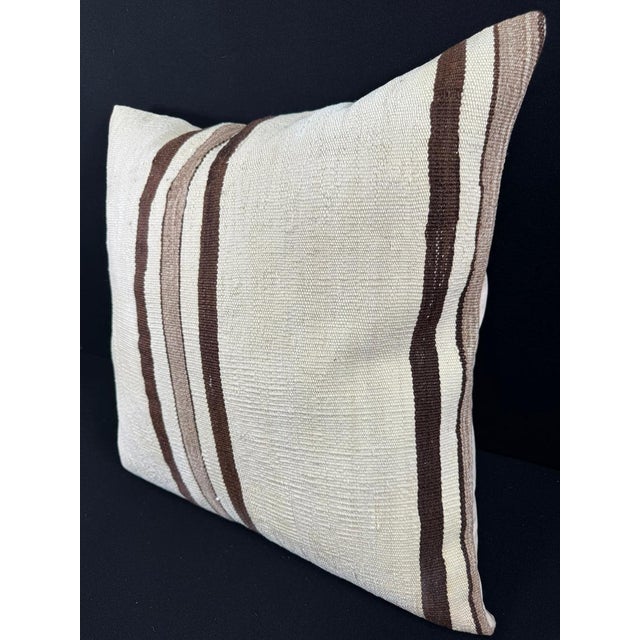 Turkish Hemp Pillow Cushion Natural Beige Brown Pillow Cushion Cover 24x24 #30341 Enhance your home decor with our Kilim...