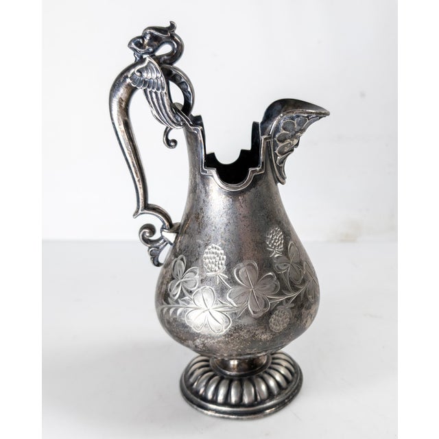Metal 19th Century American Victorian Silverplate Pitcher by James W. Tufts For Sale - Image 7 of 12