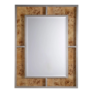 Bedford Silver Monarch Burl Mirror