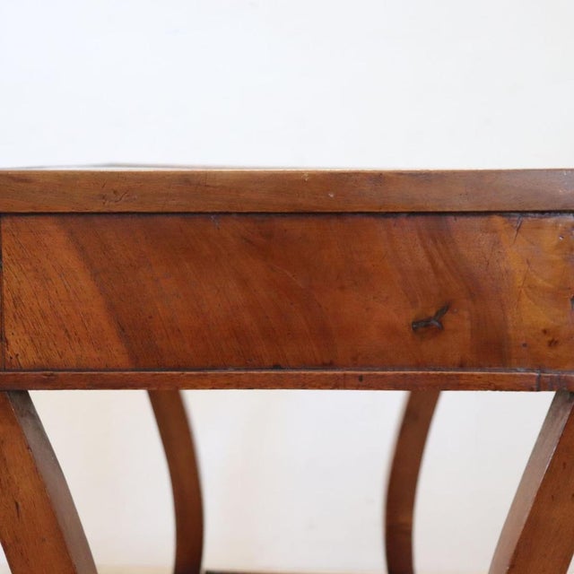 Wood Antique Walnut Side Table with One Drawer, 1800s For Sale - Image 7 of 11