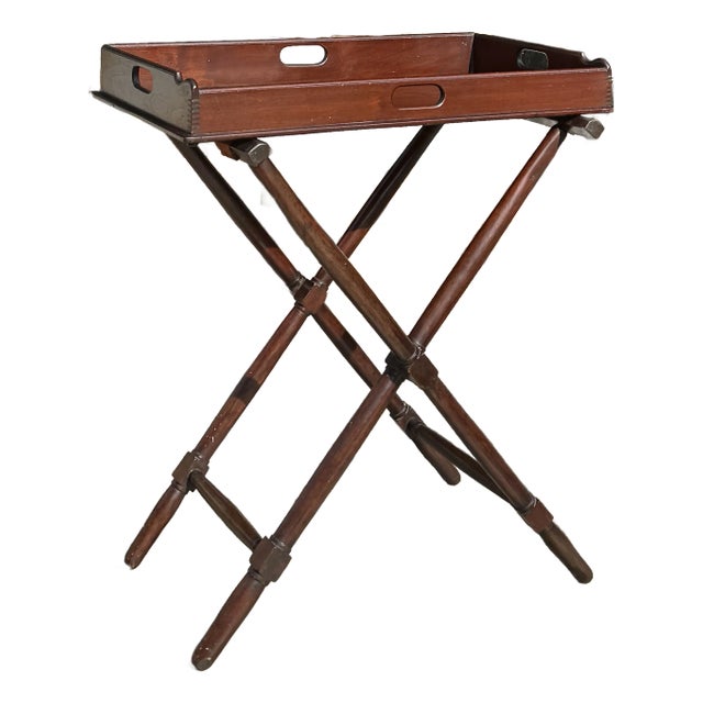 Mahogany Serving Tray on Stand, England, Circa 1890 For Sale