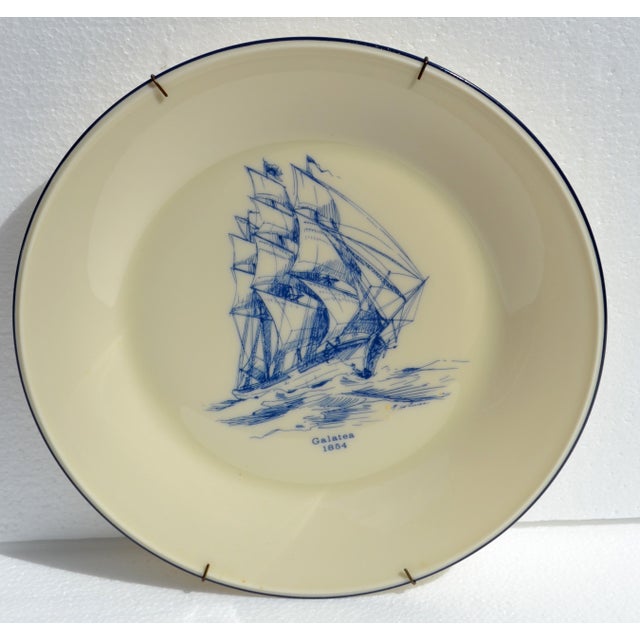 Mid-Century Modern 1950 Lenox Special Galatea 1854 Decorative Display Porcelain Plate 24k Gold Wall Hanger For Sale - Image 3 of 12