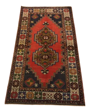 Nomadic Turkish Wool Handmade Rug- 4′1″ × 7′8″