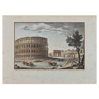 Giuseppe Vasi, Piazza di Colosseo, Original Etching, 18th-Century For Sale